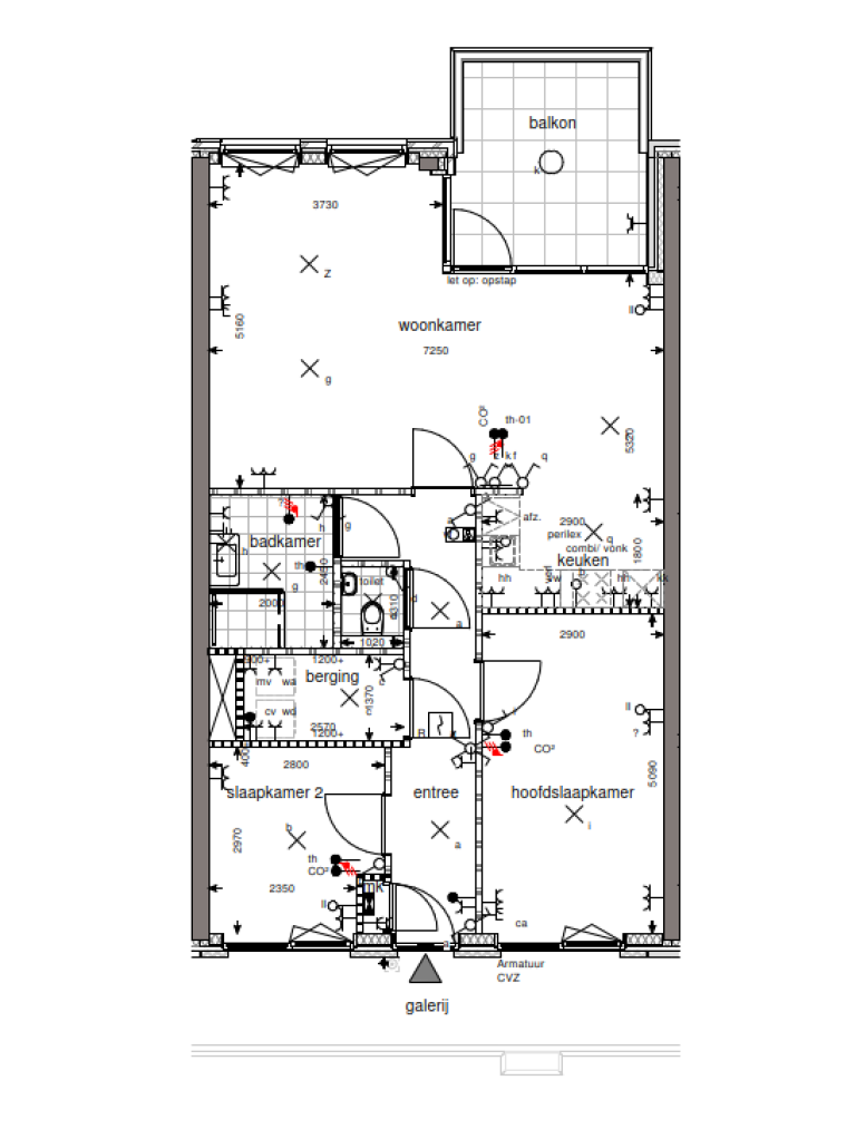 Plattegrond 1 van 1, J.g. Sandbrinkstraat 48, Veenendaal