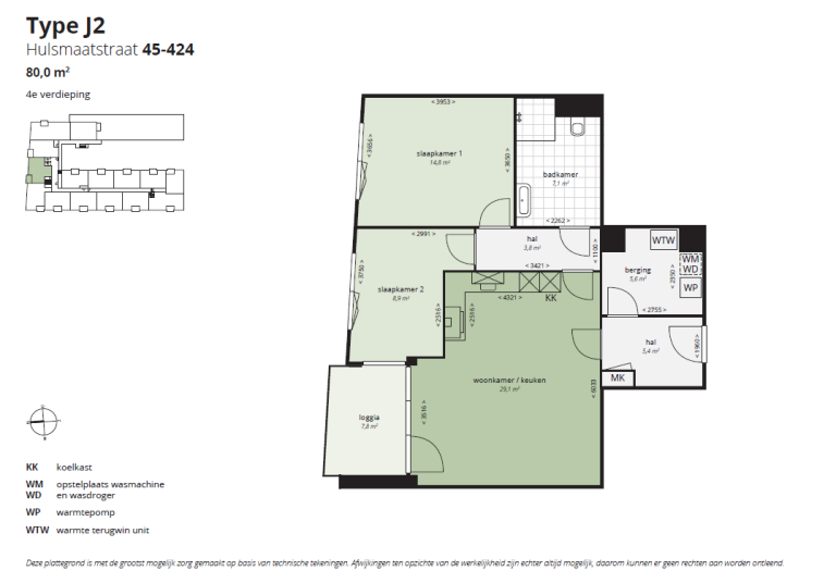 Plattegrond 1 van 1, Hulsmaatstraat 45 424, Enschede