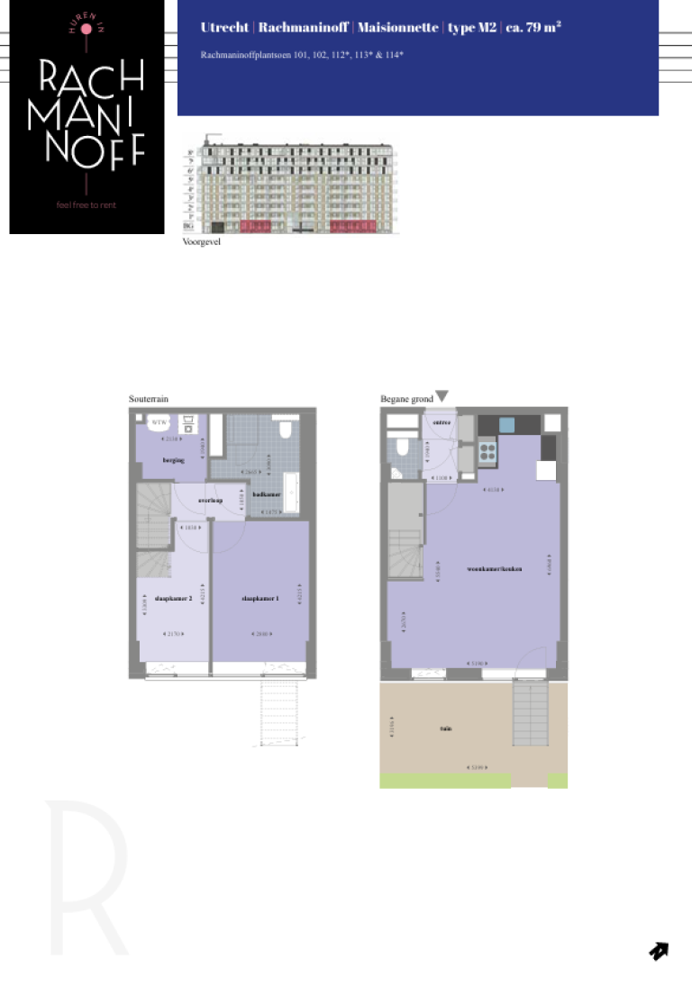 Plattegrond 2 van 2, Rachmaninoffplantsoen 112, Utrecht