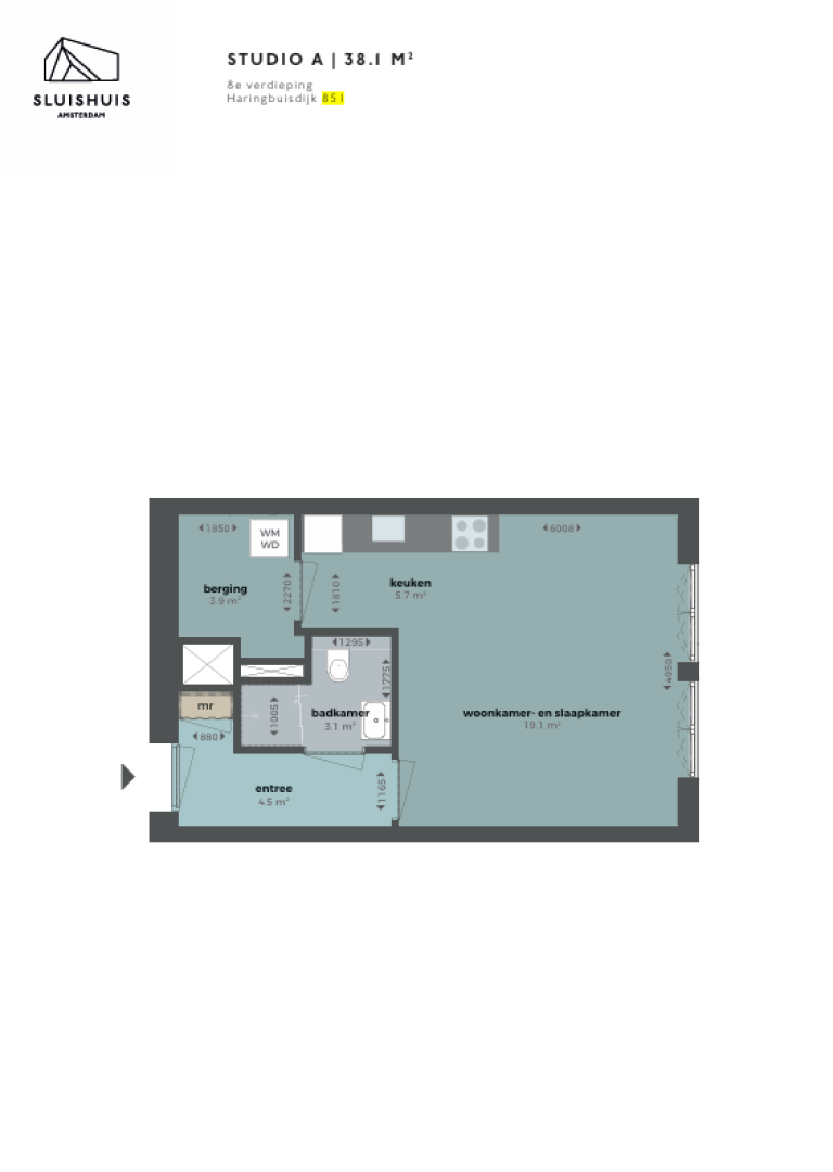 Plattegrond 1 van 1, Haringbuisdijk 851, Amsterdam