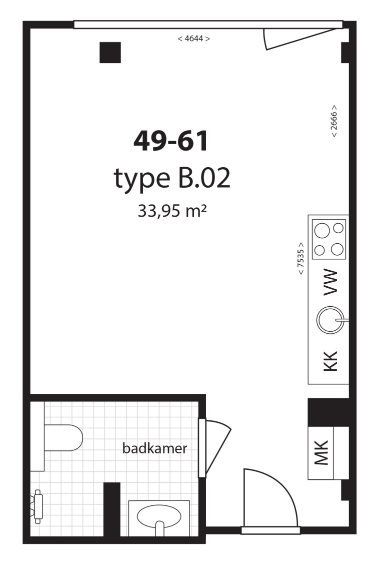 Plattegrond 1 van 1, Velperweg 49 61, Arnhem