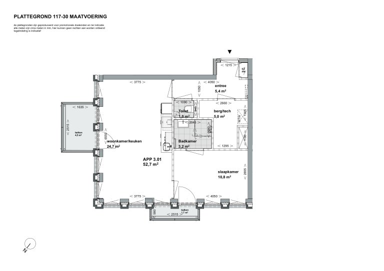 Plattegrond 2 van 3, Oosterhamrikkade 117 30, Groningen