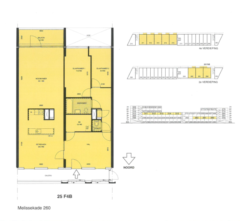 Plattegrond 1 van 1, Melissekade 260, Utrecht