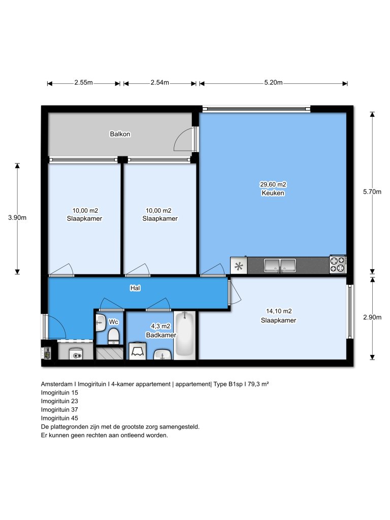 Plattegrond 1 van 1, Imogirituin 15, Amsterdam
