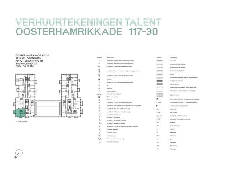 Plattegrond 1 van 3, Oosterhamrikkade 117 30, Groningen