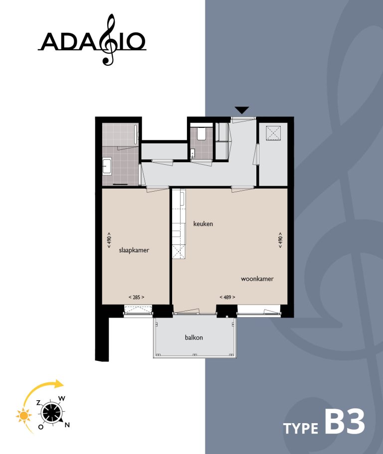 Plattegrond 1 van 1, Turfhaven 485, Den Haag