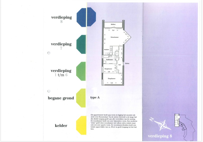 Plattegrond 1 van 1, Adriaan Roland Holstlaan 19, ROOSENDAAL