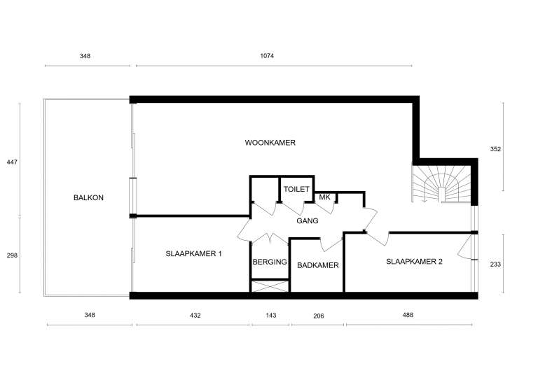 Plattegrond 1 van 4, Schipholweg 102, Haarlem