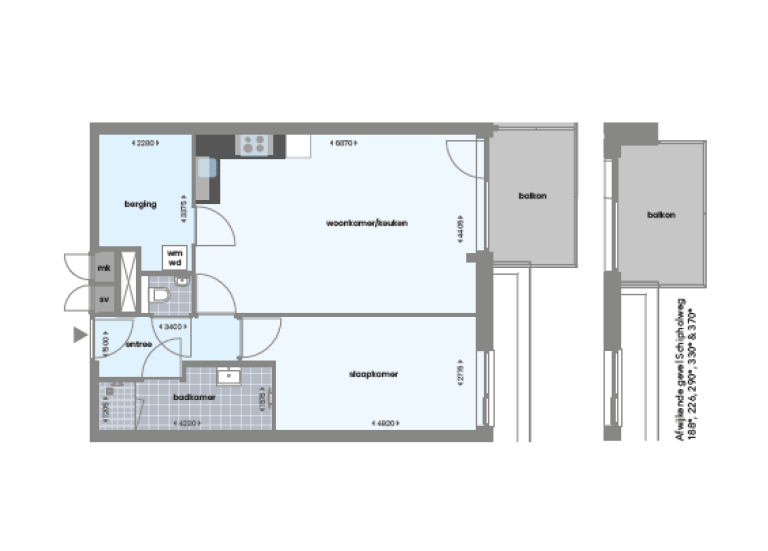 Plattegrond 1 van 1, Schipholweg 200 , Leiden