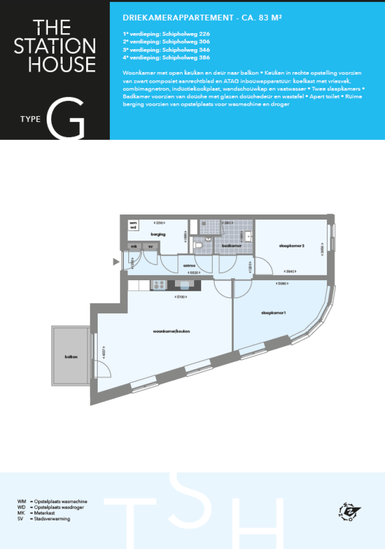 Plattegrond 1 van 1, Schipholweg 266 , Leiden