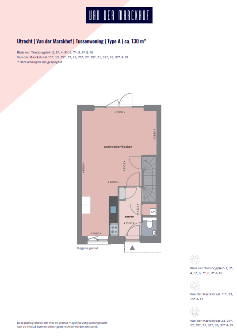 Plattegrond 1 van 1, Van Der Marckstraat 13, Utrecht