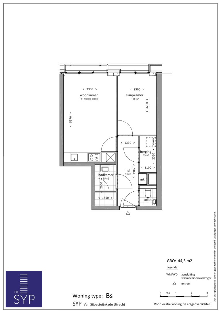 Plattegrond 1 van 1, Van Sijpesteijnkade 77, UTRECHT