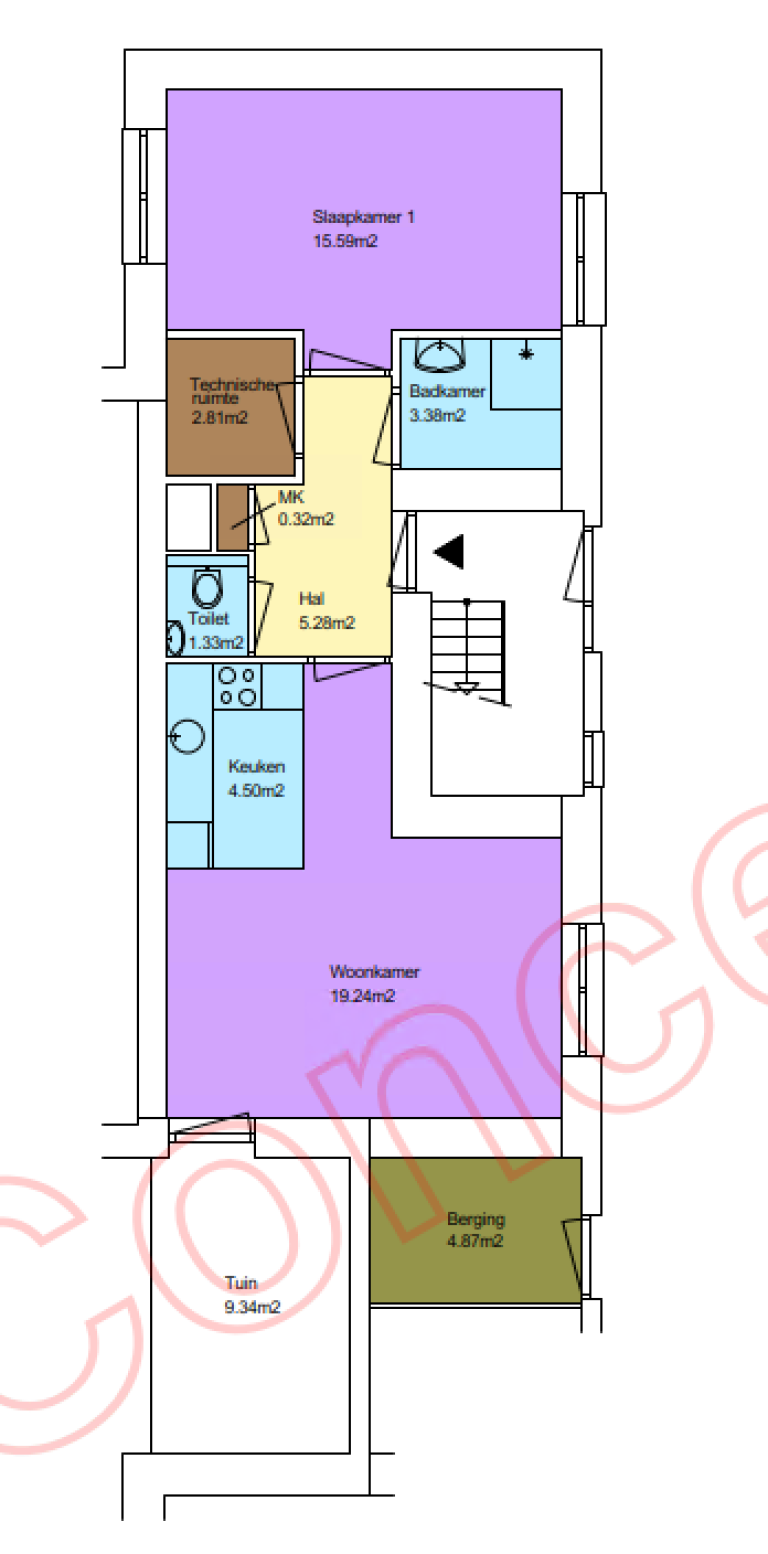 Plattegrond 1 van 1, Friesestraatweg 207 23, Groningen