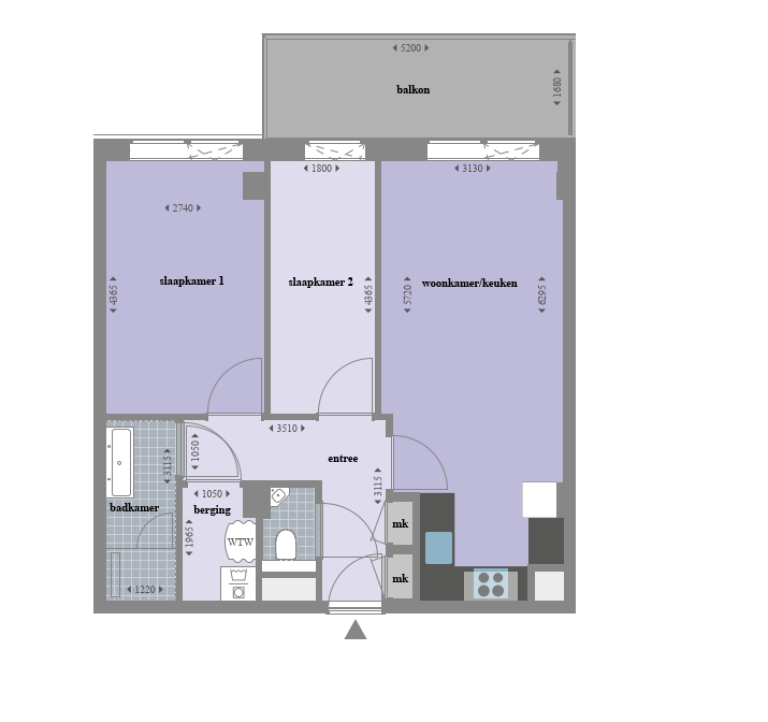 Plattegrond 1 van 1, Rachmaninoffplantsoen 181, Utrecht