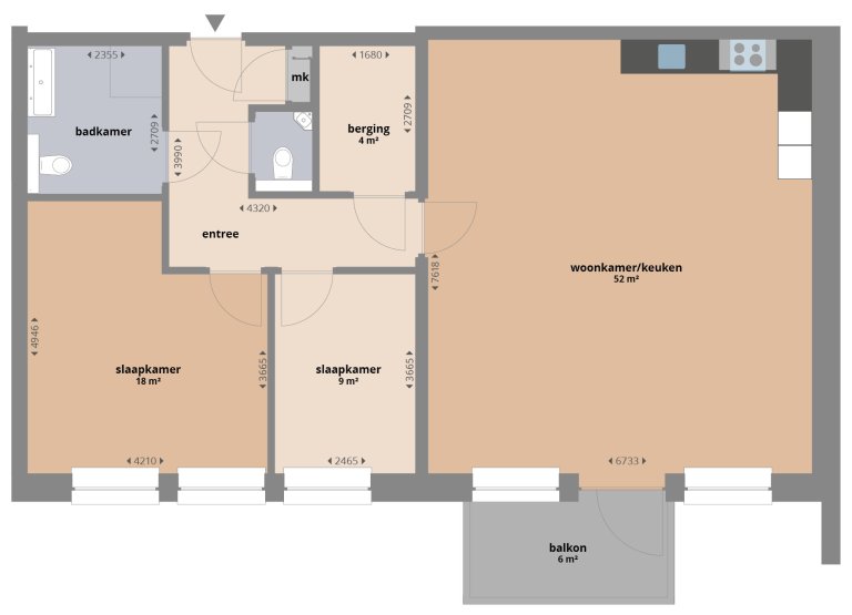 Plattegrond 1 van 1, Elias Beeckmanlaan 252, Ede