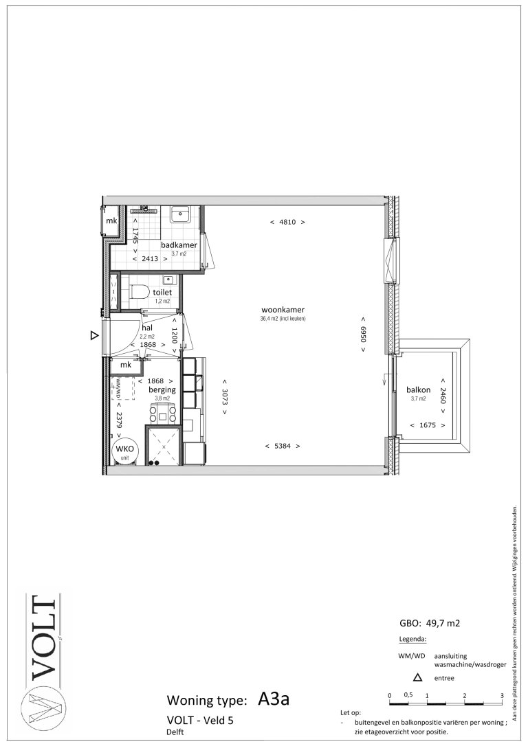 Plattegrond 1 van 1, De Groene Haven 52, DELFT