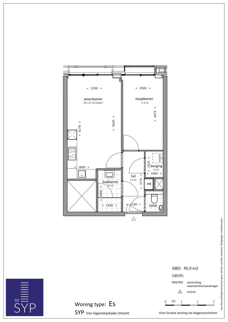Plattegrond 1 van 1, Van Sijpesteijnkade 65, UTRECHT