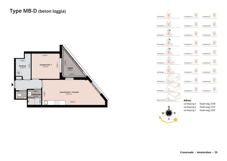 Plattegrond 1 van 1, Radarweg 257 P, Amsterdam
