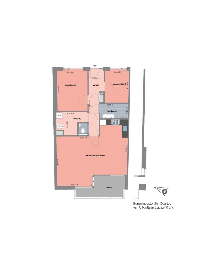 Plattegrond 1 van 2, Burgemeester Jhr. Quarles Van Uffordlaan 229, Apeldoorn
