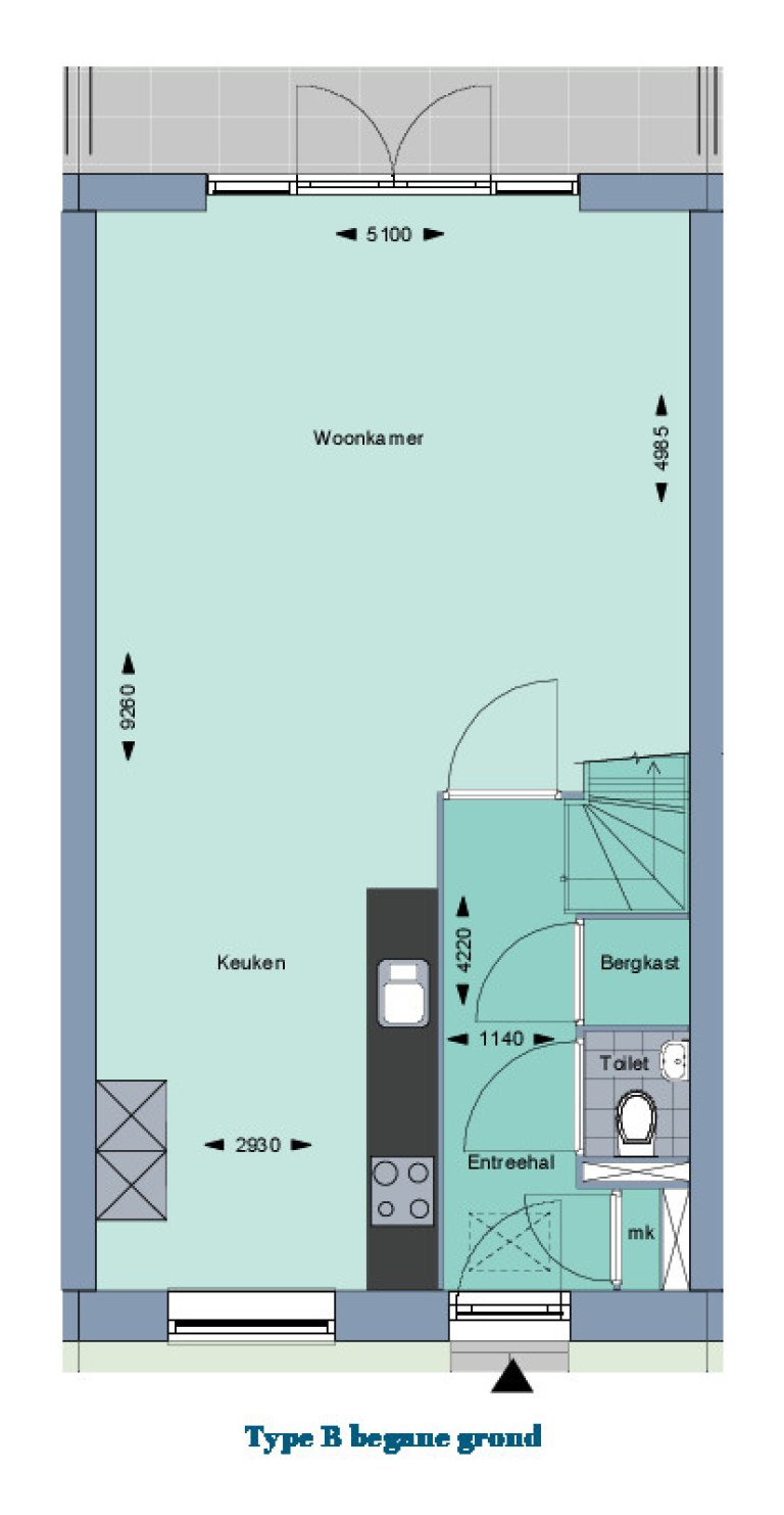 Plattegrond 1 van 3, Adrianapolder 75, BARENDRECHT