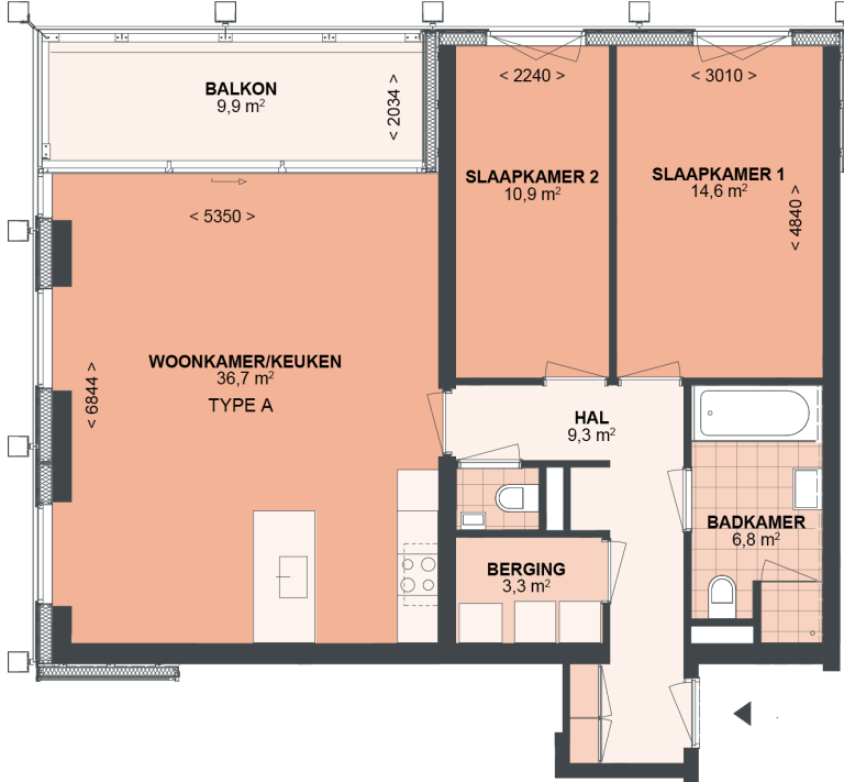 Plattegrond 1 van 1, Bercylaan 269, Amsterdam
