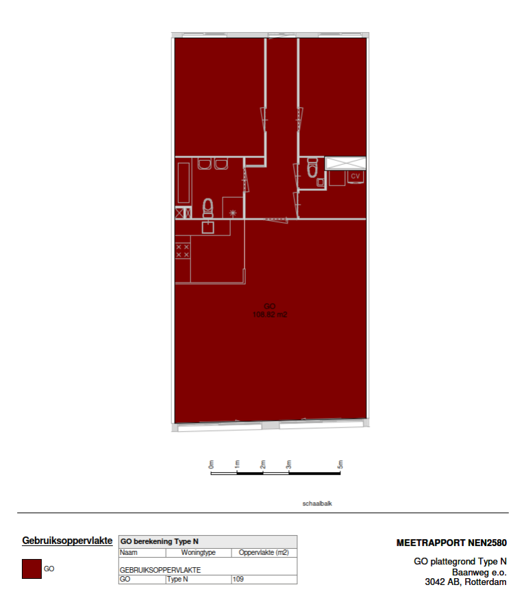 Plattegrond 1 van 1, Hoornsingel 1 F, Rotterdam