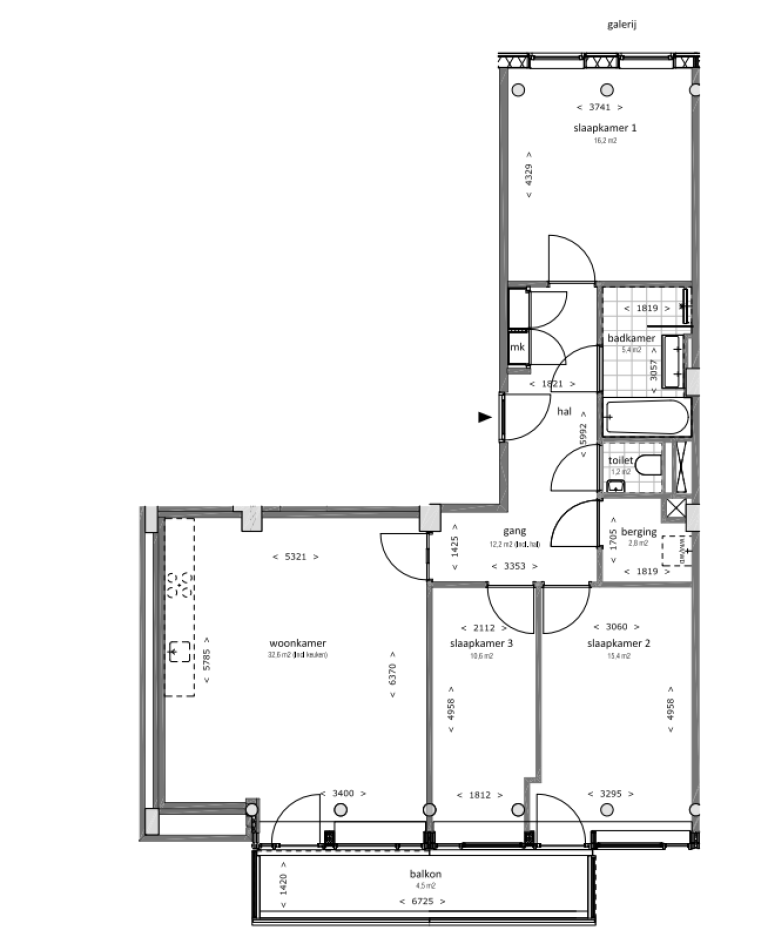 Plattegrond 1 van 1, Nijenoord 315, UTRECHT