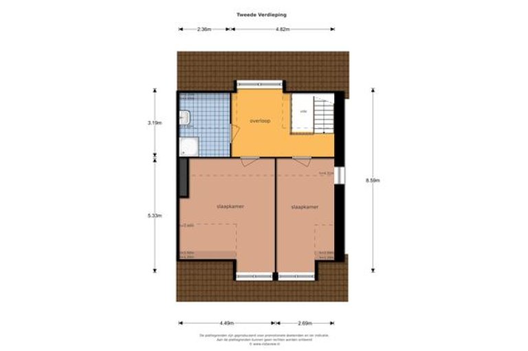 Plattegrond 2 van 2, Planetenlaan 90, Huis Ter Heide