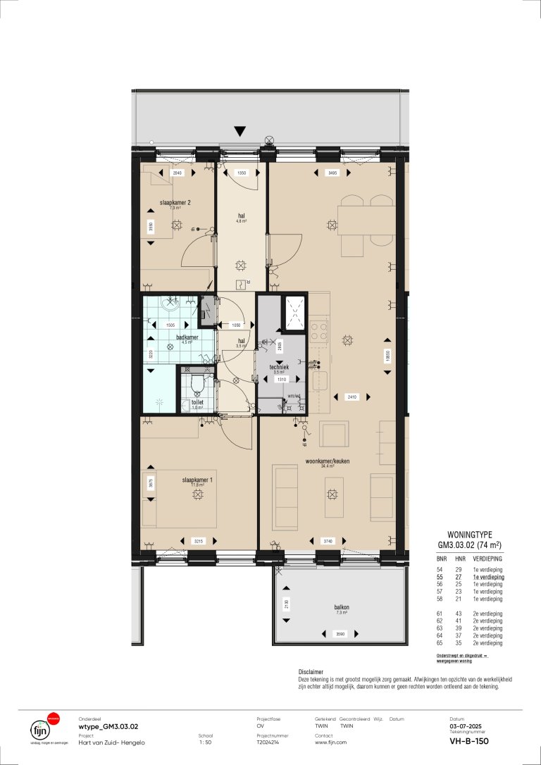 Plattegrond 1 van 1, Appendage 21, Hengelo