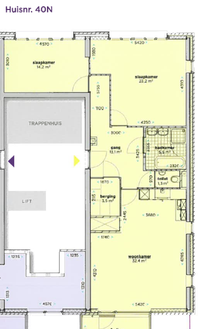 Plattegrond 1 van 1, Boezemlaan 40 N, ROTTERDAM
