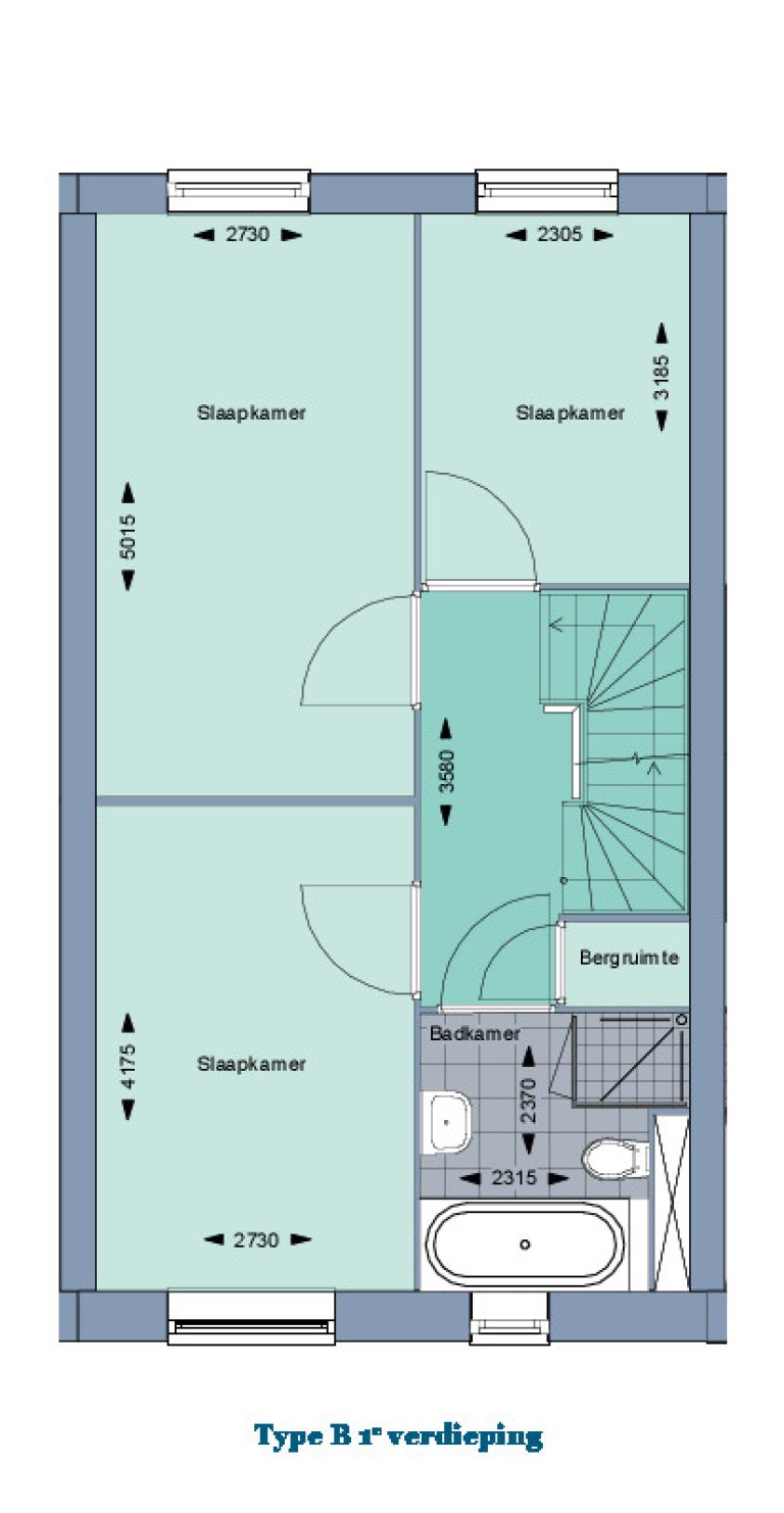 Plattegrond 2 van 3, Adrianapolder 75, BARENDRECHT