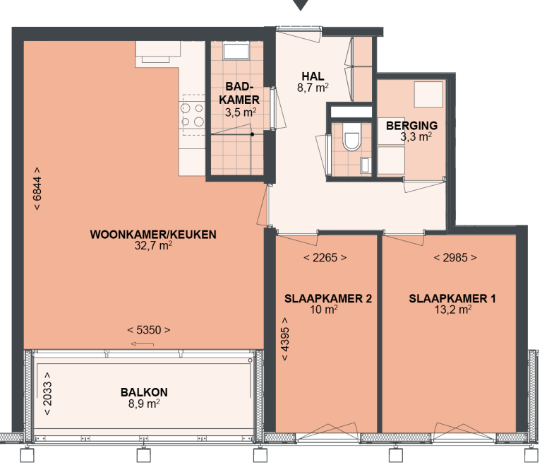 Plattegrond 1 van 1, Radarweg 257 F, Amsterdam
