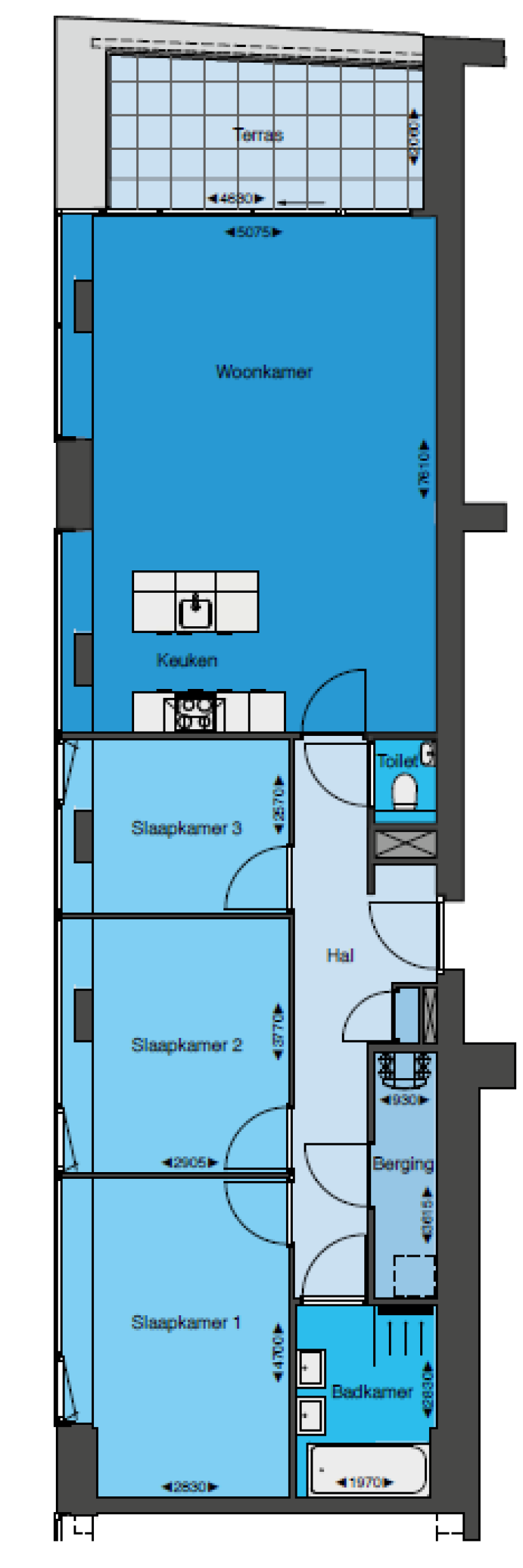 Plattegrond 1 van 1, Posthoornstraat 320, ROTTERDAM