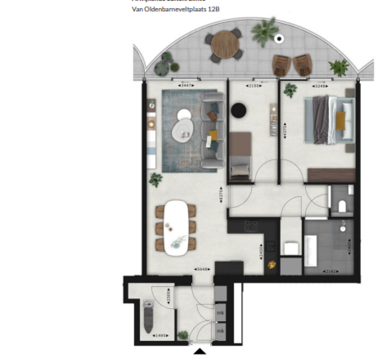Plattegrond 1 van 1, Van Oldenbarneveltplaats 28 G, ROTTERDAM