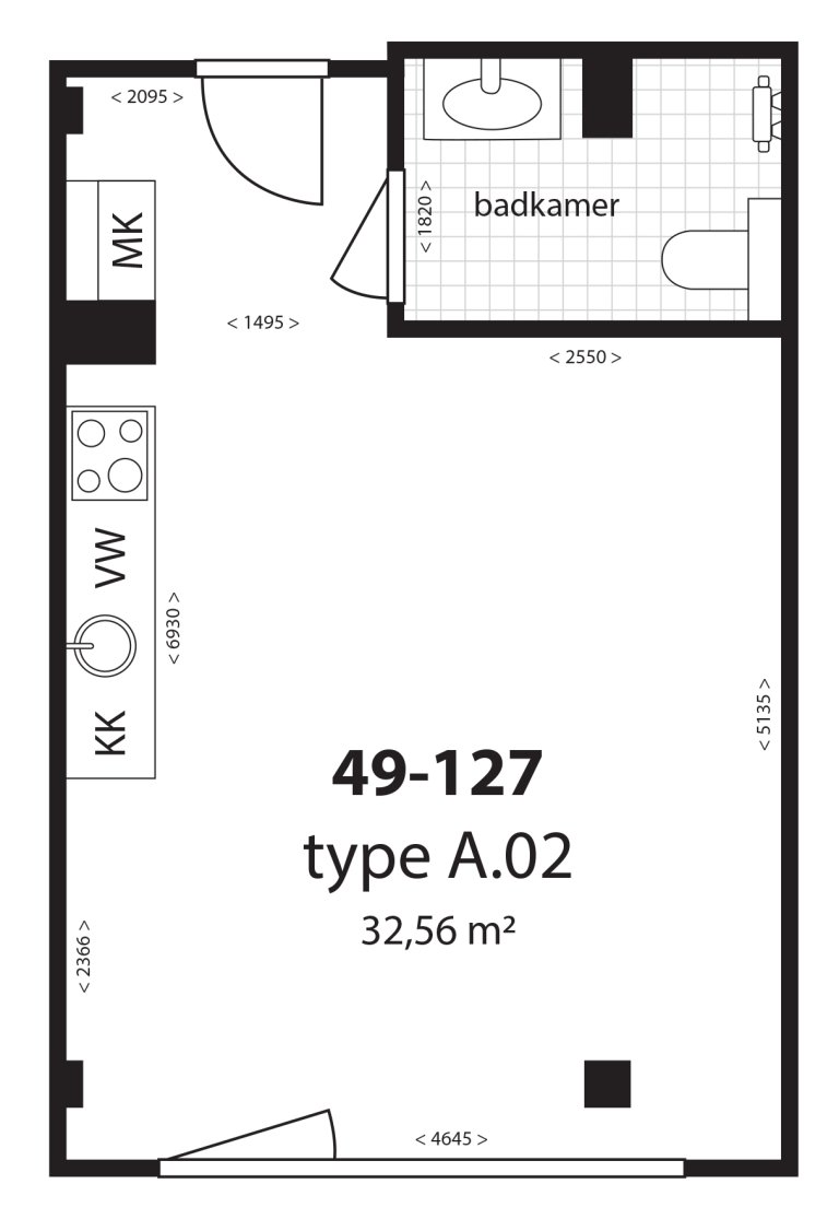 Plattegrond 1 van 1, Velperweg 49 127, Arnhem