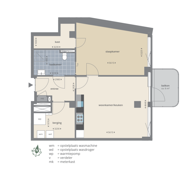 Plattegrond 1 van 1, John. F. Kennedylaan 4 H3, Apeldoorn