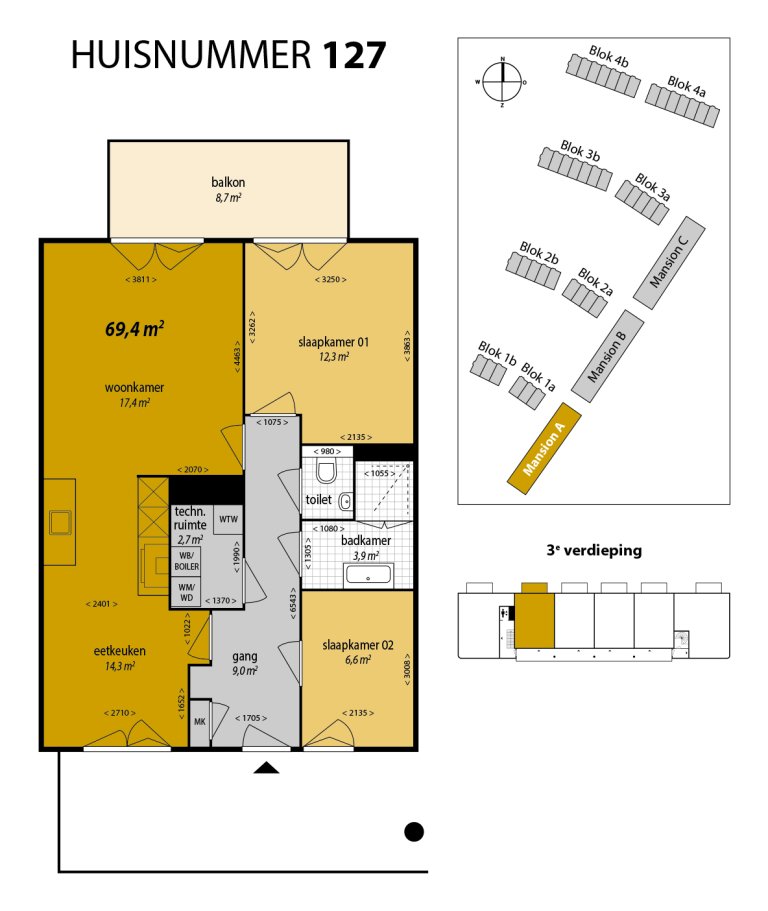 Plattegrond 1 van 1, Burgemeester Augustijnstraat 127, Zoetermeer