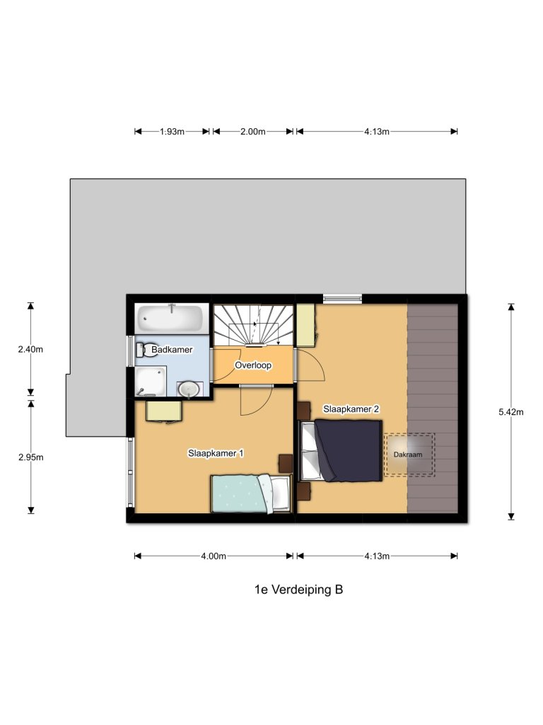 Plattegrond 2 van 3, Keizersveerlaan 28 , Tilburg